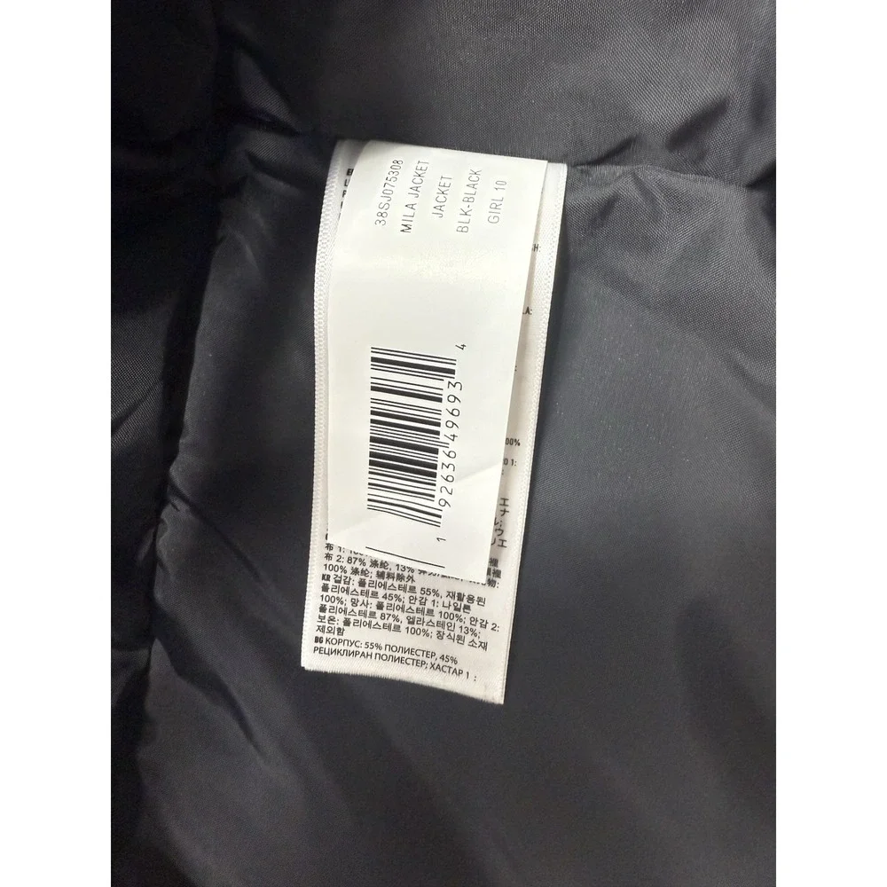 Spyder Mila Insulated Ski Jacket Waterproof Black & White Big Girls Size 10